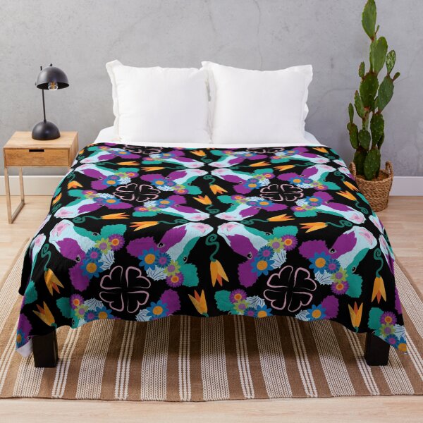 Item preview, Happy Holsteins Purple & Teal on Black designed and sold by Digitalmyth's Designs.