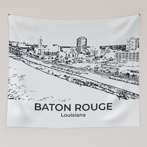 Artikelvorschau, Baton Rouge - Louisiana entworfen und verkauft von Lakeric Cityscapes.