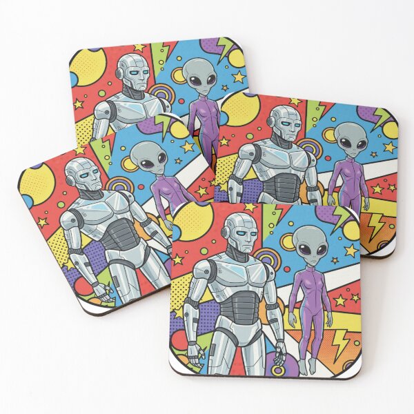 Item preview, Robots and aliens. designed and sold by PP&RAINBOW SHOP.