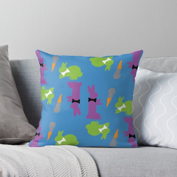 Item preview, Purple & Green Dapper Bunnies with Carrots on Blue designed and sold by Digitalmyth's Designs.