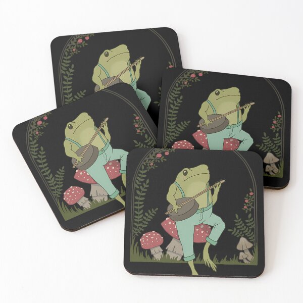 Item preview, Cottagecore Aesthetic Frog Playing Banjo On Mushroom Cute  Goblincore Farmer Toad In Garden Emo Grunge Fairycore designed and sold by anjeli29a.