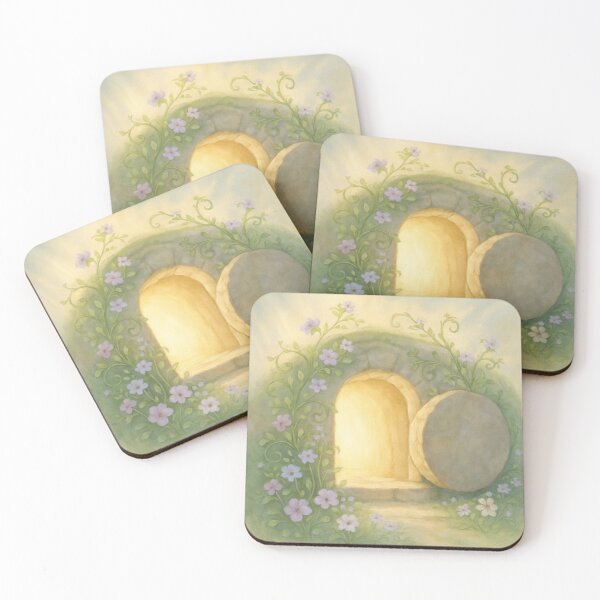 Item preview, Easter Empty Tomb Design with Glowing Light Illustration designed and sold by FunFitLife Studio.
