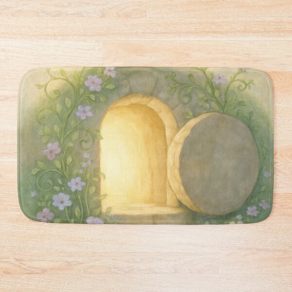 Item preview, Easter Empty Tomb Design with Glowing Light Illustration designed and sold by FunFitLife Studio.