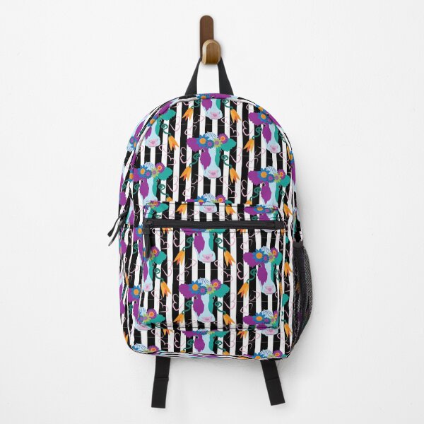 Item preview, Copy of Happy Holstein Purple & Teal on Black Vertical Stripes designed and sold by Digitalmyth's Designs.