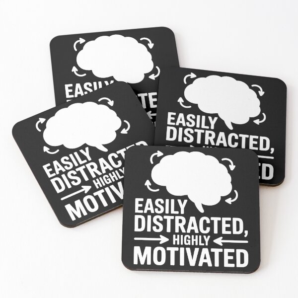 Item preview, Easily Distracted, Highly Motivated designed and sold by theartfulaspie.