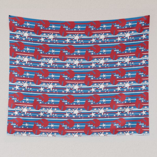 Item preview, Broken Hearts & Stars on Horizontal Stripes designed and sold by Digitalmyth's Designs.