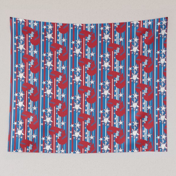 Item preview, Broken Hearts & Stars on Vertical Stripes designed and sold by Digitalmyth's Designs.