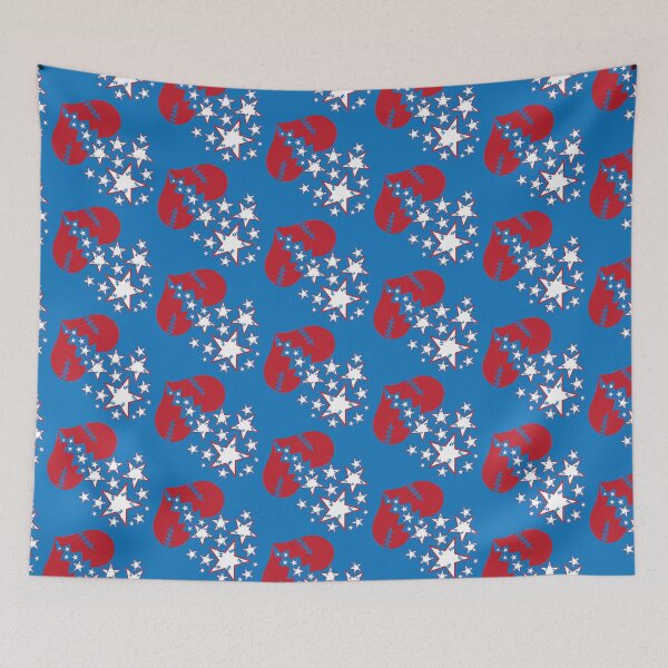 Item preview, Broken Hearts & Stars on Blue designed and sold by Digitalmyth's Designs.