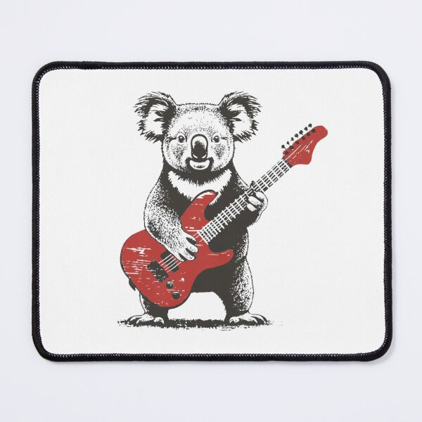 Item preview, Rockin' Koala with Red Electric Guitar – Cool Koala Illustration for Music Lovers designed and sold by salmzouriart.