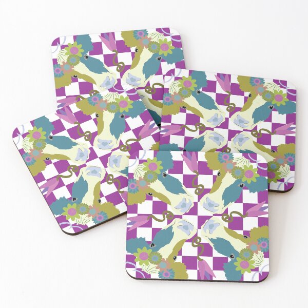 Item preview, Happy Holsteins Teal & Olive on Purple Checkered designed and sold by Digitalmyth's Designs.