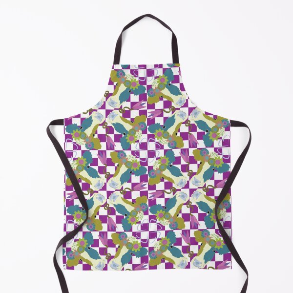 Item preview, Happy Holsteins Teal & Olive on Purple Checkered designed and sold by Digitalmyth's Designs.