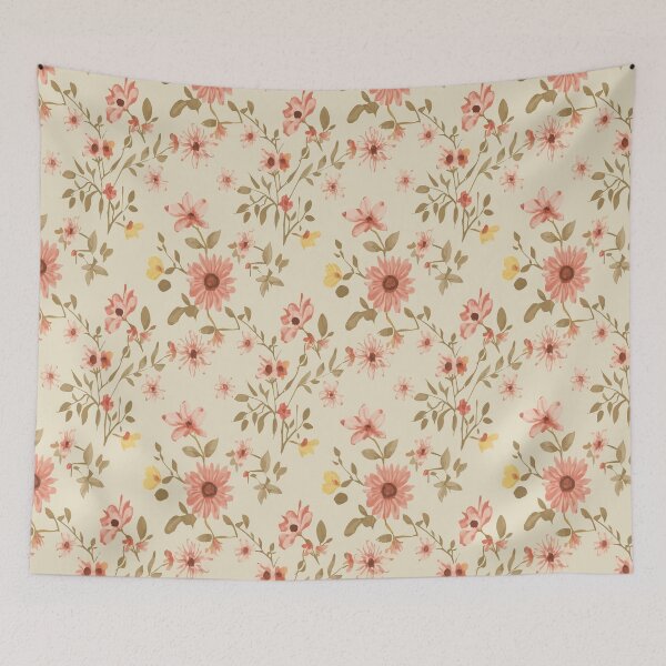 Artikelvorschau, Pastellfarbenes Blumenmuster – Vintage-Ästhetik-Blumendesign entworfen und verkauft von MoodThreadz.