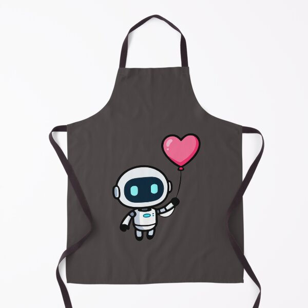 Item preview, Cute Robot with Heart Balloon - Kawaii Tech Love Character designed and sold by romyca creation_22.