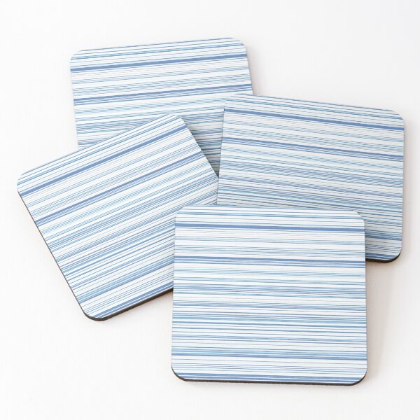 Item preview, Vintage Woven Texture Blue and White Striped Pattern designed and sold by kornkobart.