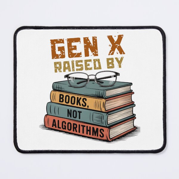 Item preview, Gen X Raised by Books Not Algorithms Retro Illustration designed and sold by VibranPalette.