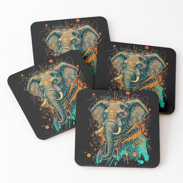 Item preview, Colorful Abstract Elephant Street Art designed and sold by CRich808Designs.