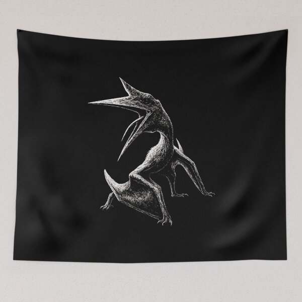 Item preview, Quetzalcoatlus – Prehistoric Pterosaur Dark Illustration designed and sold by Mortisigil.