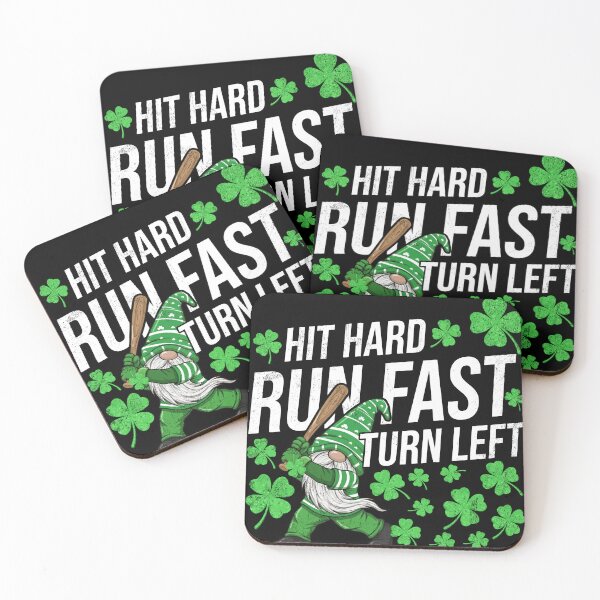 Item preview, St. Patrick's Day Hit Hard Run Fast Gnome Baseball T-Shirt designed and sold by LashondaGreen89.