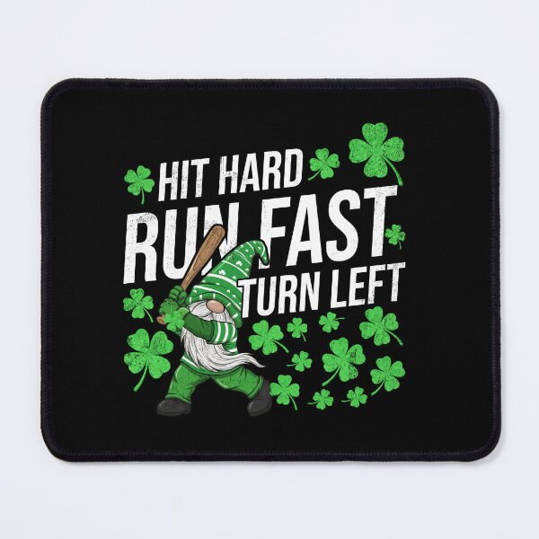 Item preview, St. Patrick's Day Hit Hard Run Fast Gnome Baseball T-Shirt designed and sold by LashondaGreen89.