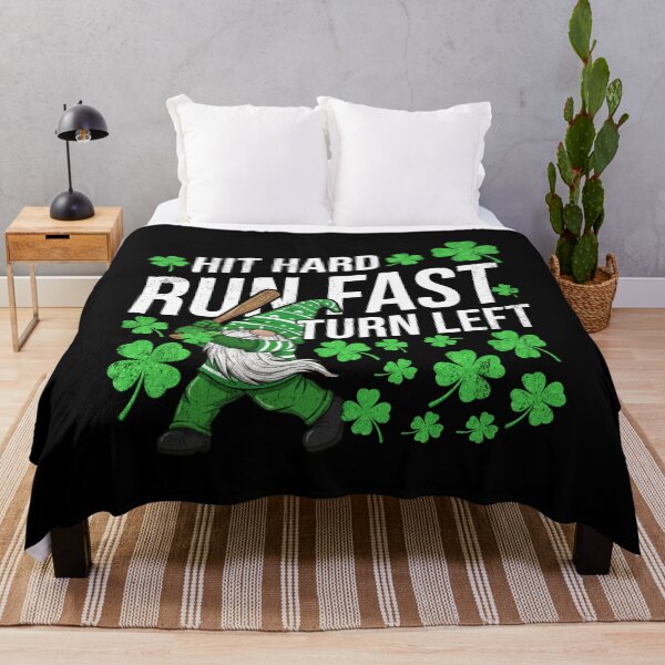 Item preview, St. Patrick's Day Hit Hard Run Fast Gnome Baseball T-Shirt designed and sold by LashondaGreen89.