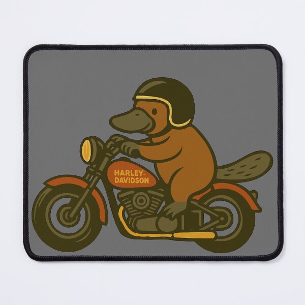 Item preview, Cute Platypus on a Motorcycle – Fun Australian Animal Illustration designed and sold by Aritxa.