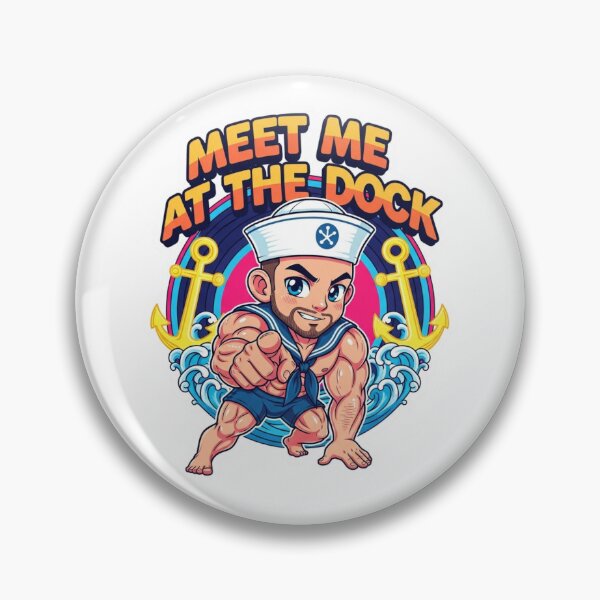 Item preview, Muscular Chibi Sailor: Meet Me At The Dock designed and sold by Baradreams.
