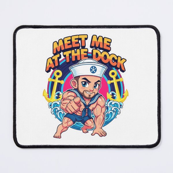 Item preview, Muscular Chibi Sailor: Meet Me At The Dock designed and sold by Baradreams.