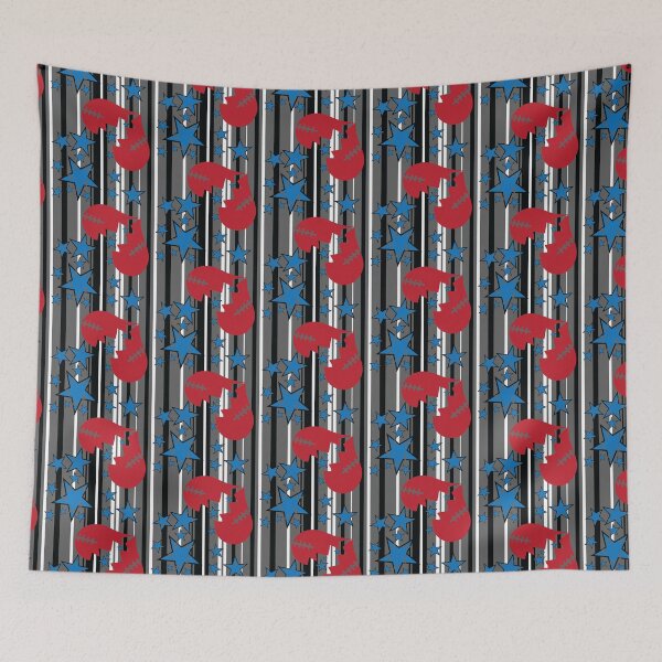 Item preview, Broken Hearts & Stars on Gray Vertical Stripes designed and sold by Digitalmyth's Designs.