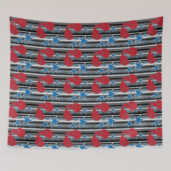 Item preview, Broken Hearts & Stars on Gray Horizontal Stripes designed and sold by Digitalmyth's Designs.