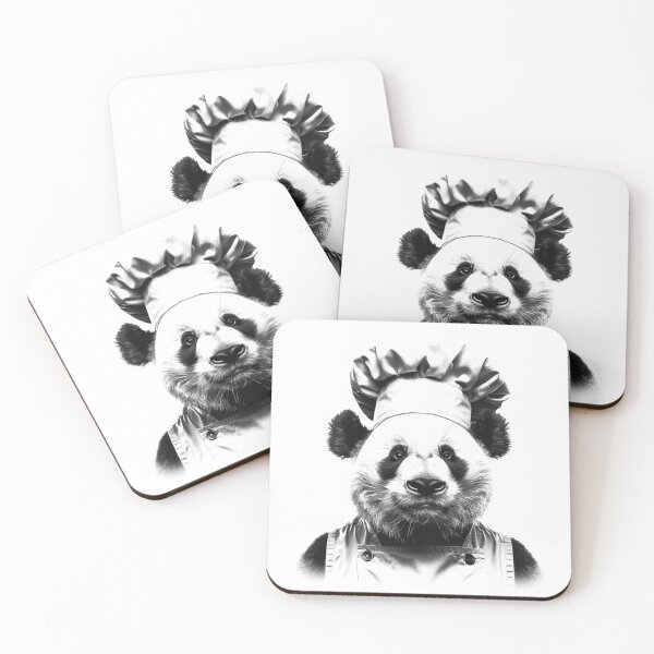 Item preview, Chef Panda – Funny Black and White Animal Kitchen Art designed and sold by inkoutninja.