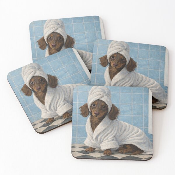 Item preview, LUCY IN THE BATHROOM designed and sold by All Things Dachshund.