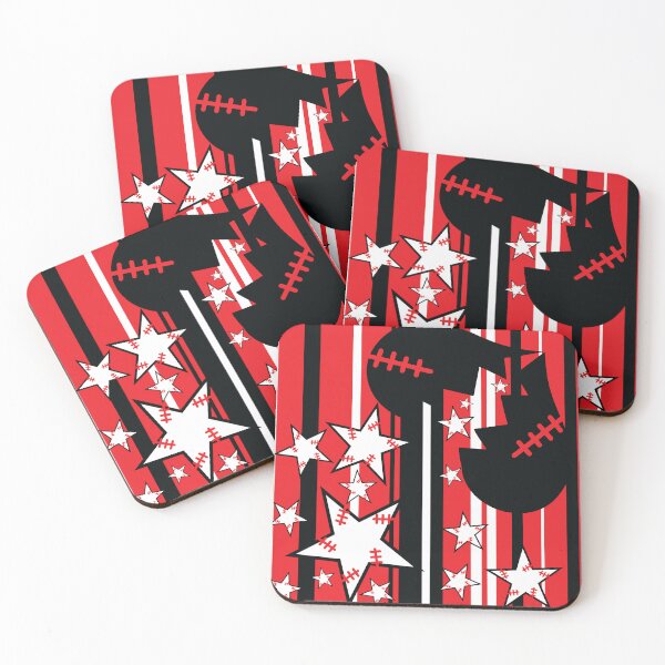 Item preview, Broken Hearts & Stars on Red Vertical Stripes designed and sold by Digitalmyth's Designs.
