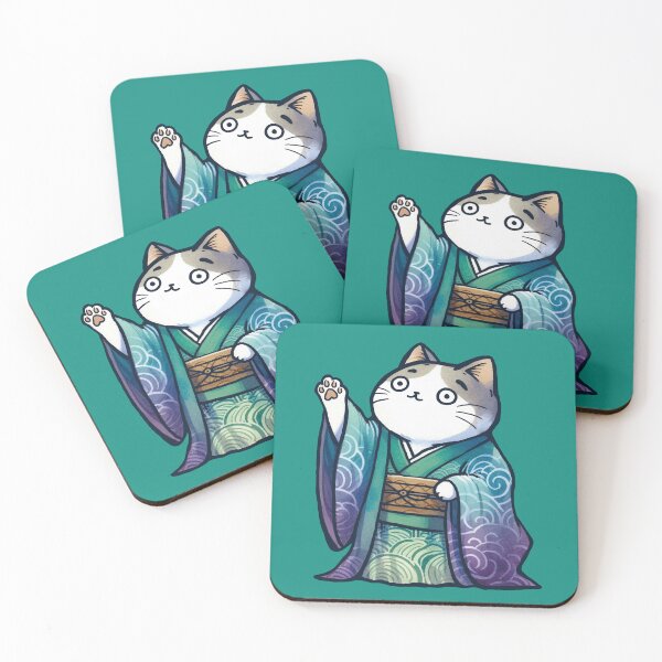 Item preview, Japanese style colorful cat - See you designed and sold by WABISABIMOMENTS.