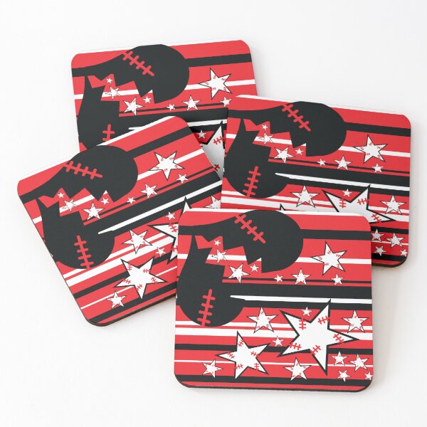 Item preview, Broken Hearts & Stars on Red Horizontal Stripes designed and sold by Digitalmyth's Designs.