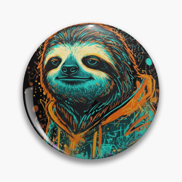 Item preview, Colorful Sloth Urban Graffiti Art designed and sold by CRich808Designs.