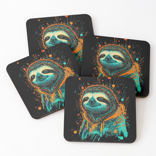 Item preview, Colorful Sloth Urban Graffiti Art designed and sold by CRich808Designs.