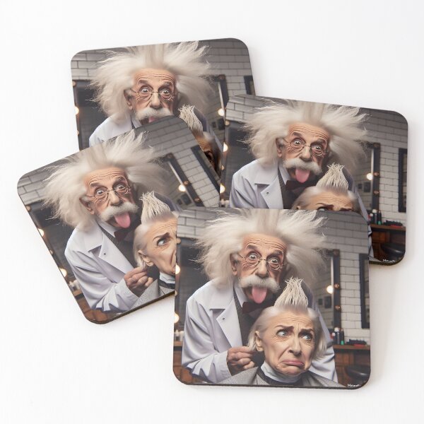Item preview, Albert Einstein as a Hairstylist designed and sold by MatureProcure.