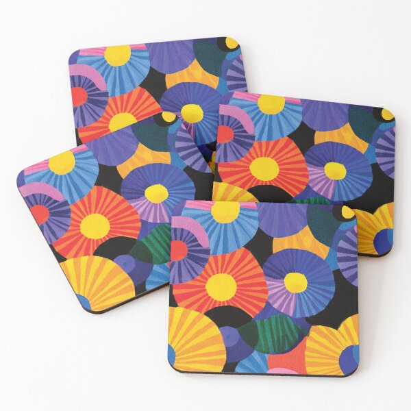 Item preview, Vibrant Abstract Fan and Floral Pattern designed and sold by DGtaLrtcom.