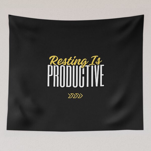 Item preview, Resting Is Productive – Anti Hustle Minimalist Quote designed and sold by ChameraDesign.