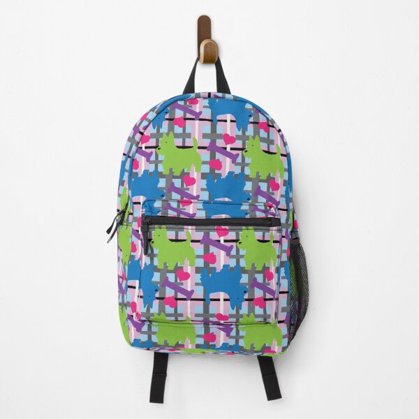 Item preview, Blue & Green Puppy Love on Pastel Plaid designed and sold by Digitalmyth's Designs.