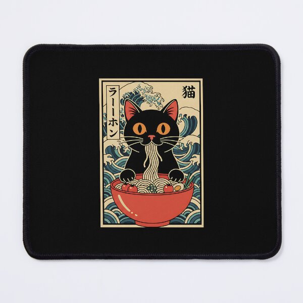 Item preview, Anime Cat Ramen Japanese Funny Graphic designed and sold by heymbe.