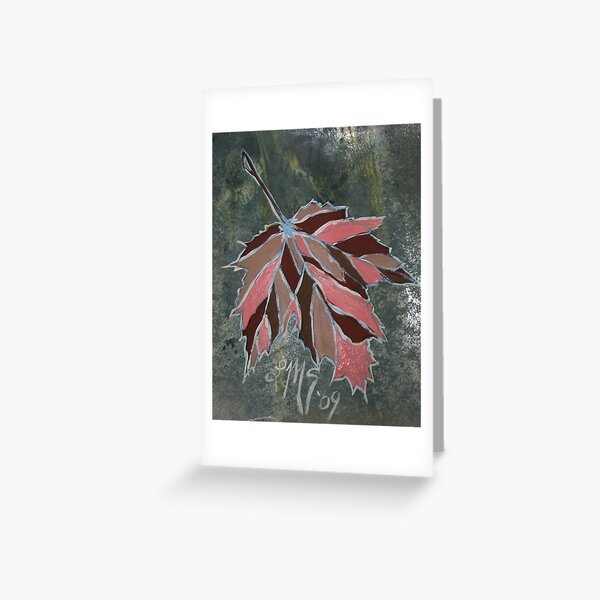 Cloisonne' Maple Leaf Greeting Card