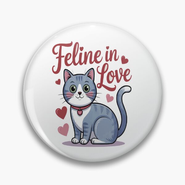 Item preview, Feline in Love – Cute Cat Valentine Design designed and sold by MoodThreadz.