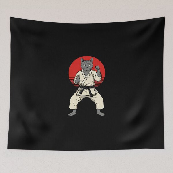 Item preview, Cat Karate Judo Japan Japanese Flag Funny Graphic designed and sold by heymbe.