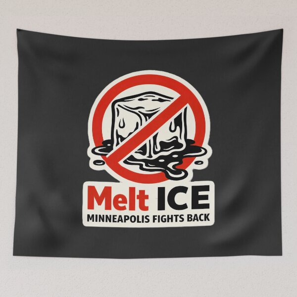 Item preview, Minneapolis Anti-ICE Protest Poster Print designed and sold by PinUpPizzazz.