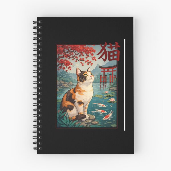Item preview, Cherry Blossom Cat Vintage Woodblock Japanese Graphical Art  designed and sold by heymbe.