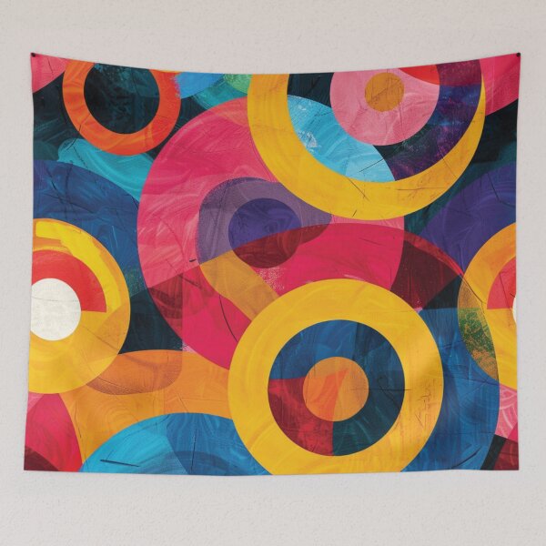 Item preview, Vibrant Abstract Overlapping Circles Pattern designed and sold by DGtaLrtcom.