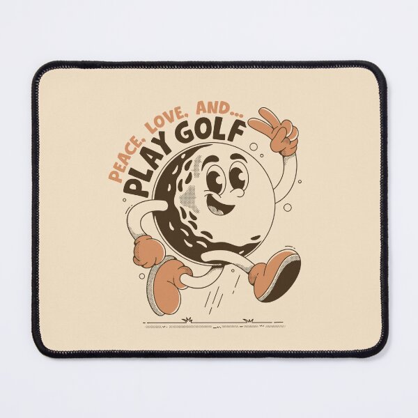 Item preview, Peace Love Golf Funny Retro Golf Ball Character designed and sold by adipra.