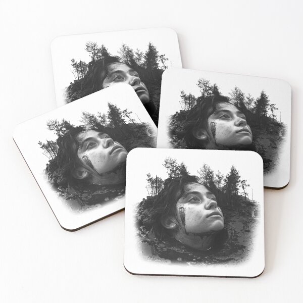 Item preview, Nature Rebirth – Surreal Black and White Portrait Merging Human and Forest designed and sold by inkoutninja.