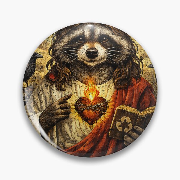 Item preview, Raccoon Jesus – Trash Cult Supply Co Divine Street Art designed and sold by TrashCultSupply.